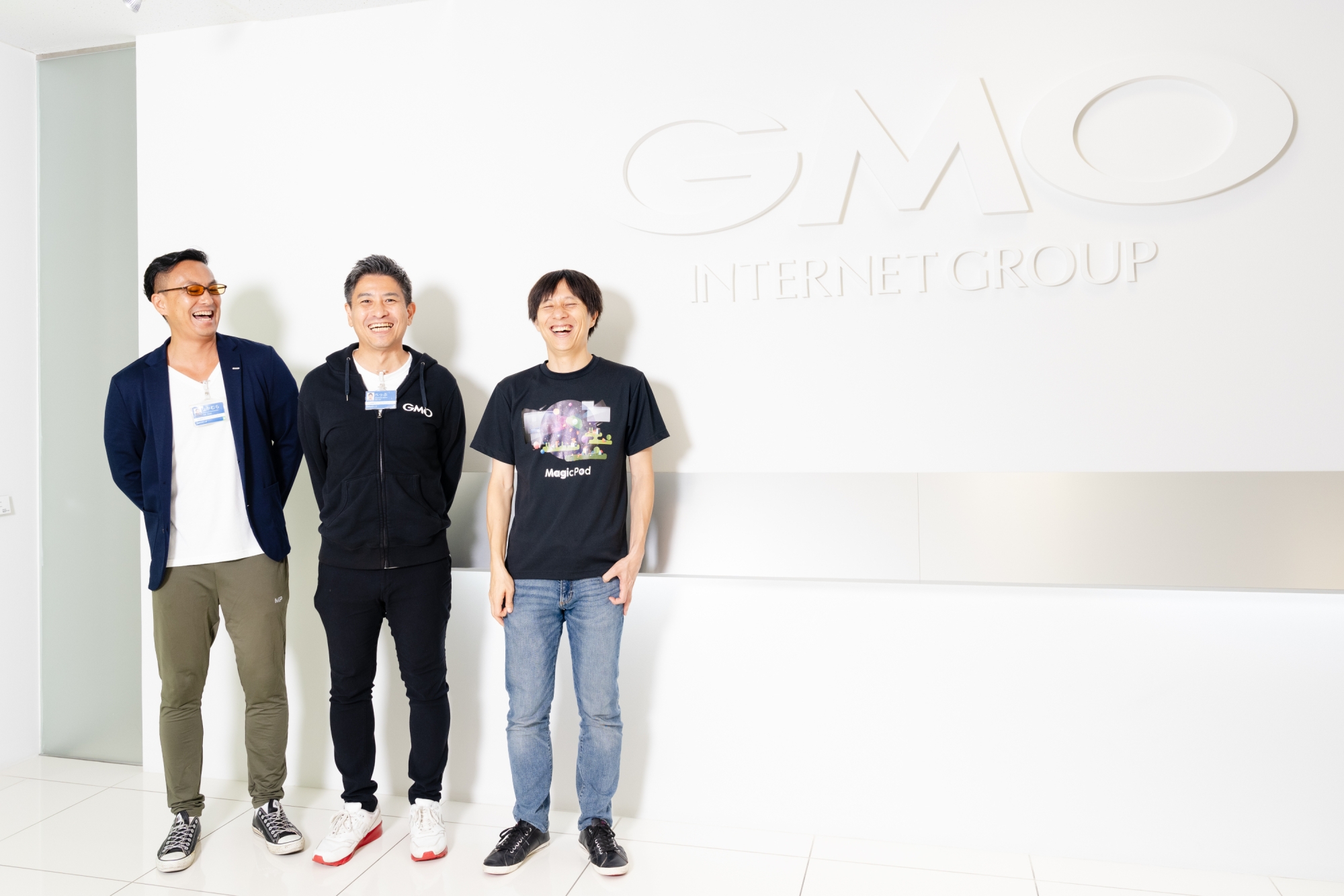左から ・中村 賢太郎さん サービス開発部QCチーム ・別府 将彦さん 取締役 技術部門統括 ・伊藤 望 MagicPod CEO
