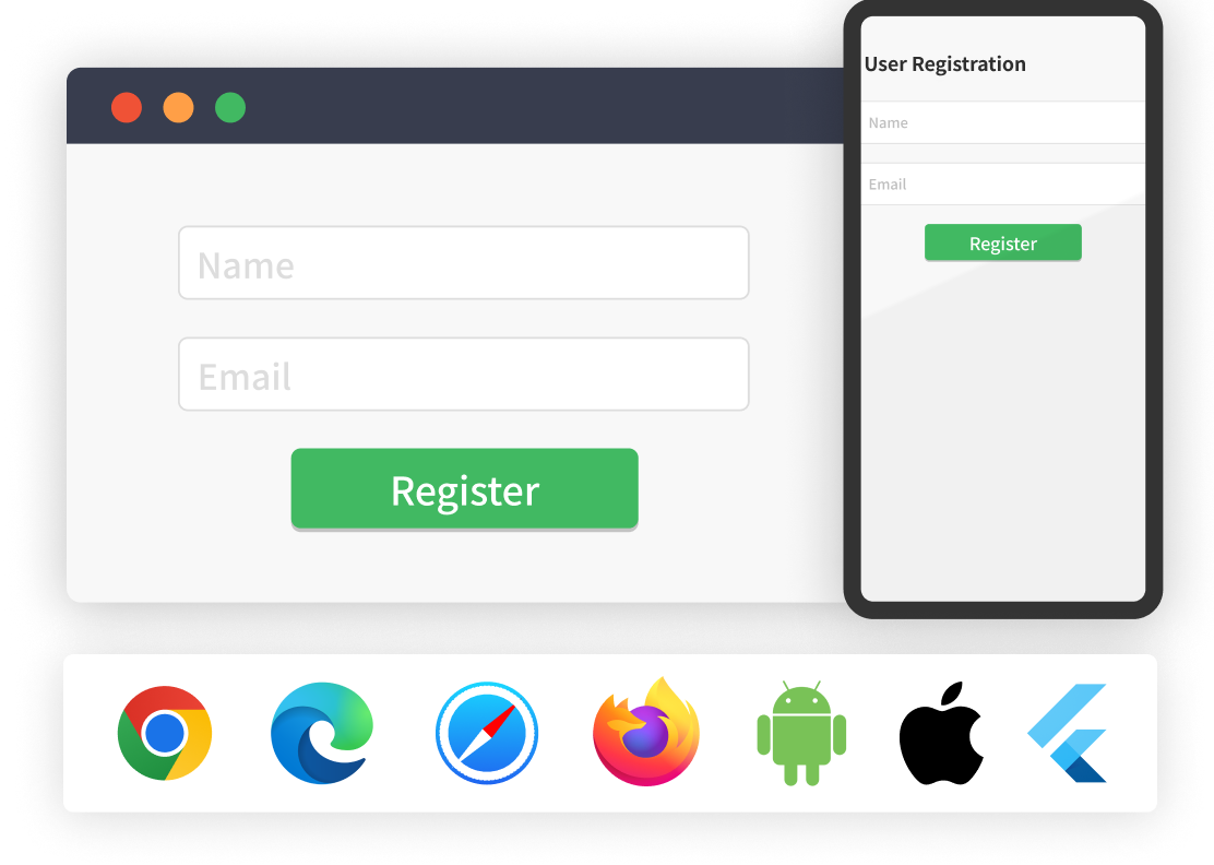 For both browsers and mobile apps