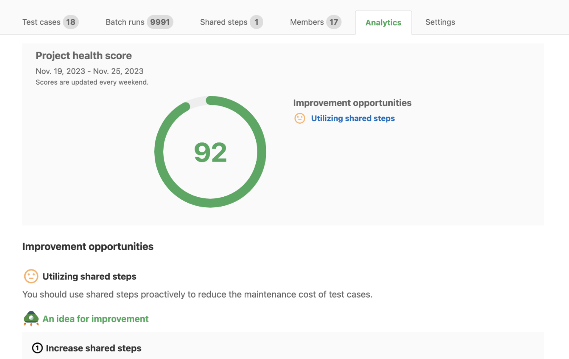 Health Score Dashboard