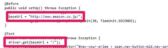 図10 IDEでエクスポートしたスクリプトは、URL末尾に「/」が2つ付加される(amazon.co.jp)