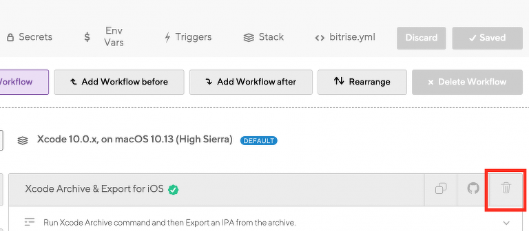図9 ステップの削除ボタン