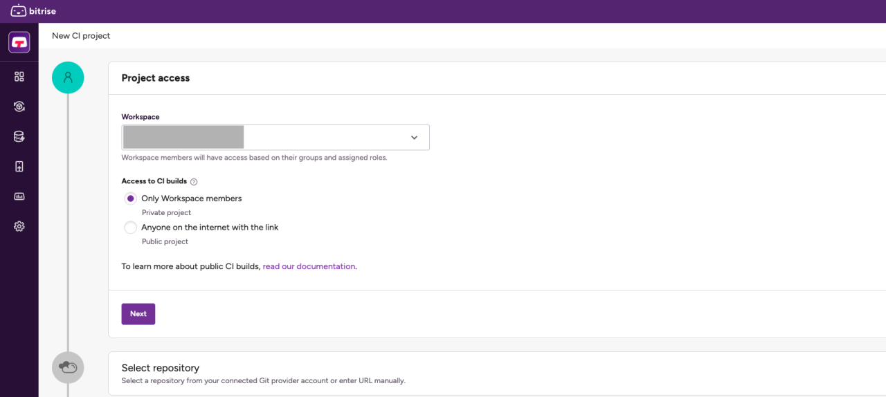 図4 ビルド設定画面