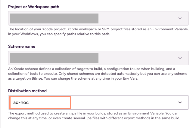 図6 Select ipa export method