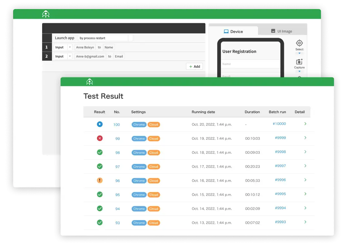 Unlimited test executions